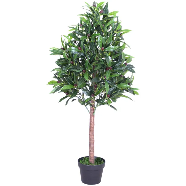 Decovego Valse Kunstmatige Plant Olijfboom Decoratie Echt Hout 110cm DECOVEGO Bruin