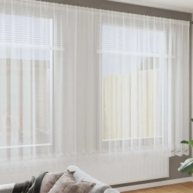 vidaXL Kantgordijn Wit 245 x 1200 cm Polyester