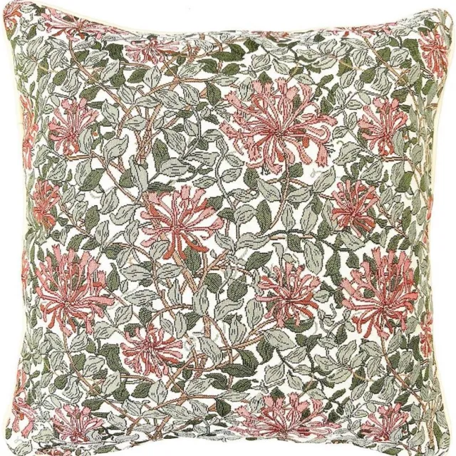 Signare Kussenhoes - Honeysuckle - Kamperfoelie - May Morris Groen