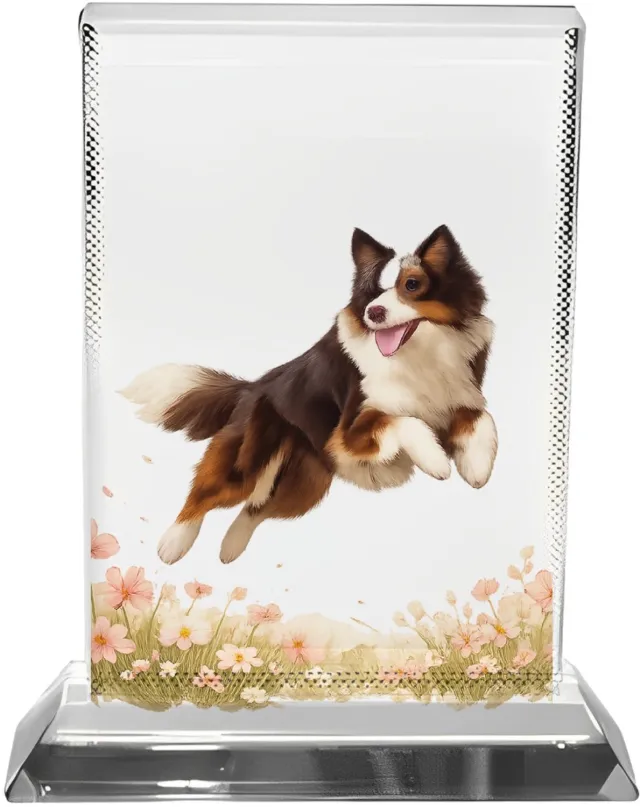 Mr Cadeautjes Fotokristal 9 x 13 / 13 x 9 - design Een krachtige, dromerige dierenprint met één hoofdfiguur in | cadeau Wit