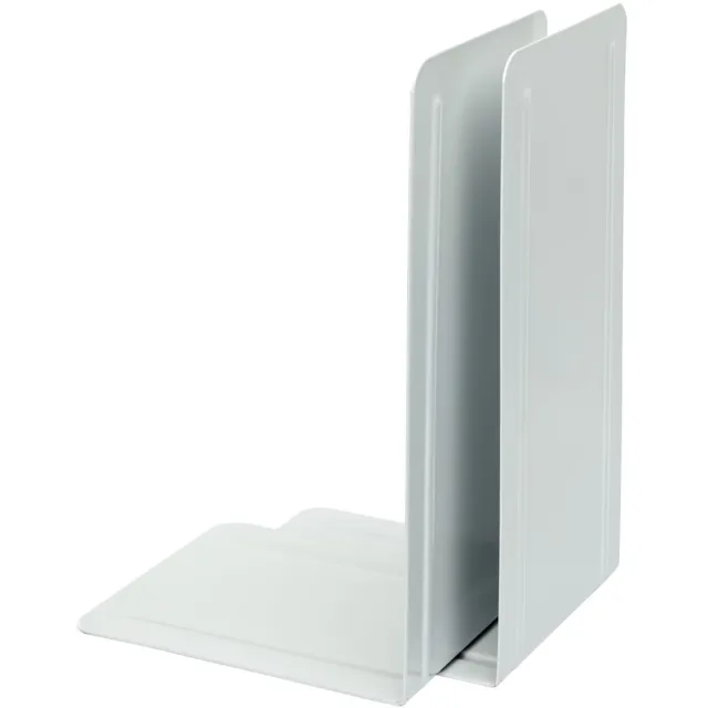 Famanu Boekensteunen van wit metaal, set van 2 stuks, perfect voor het organiseren van boeken