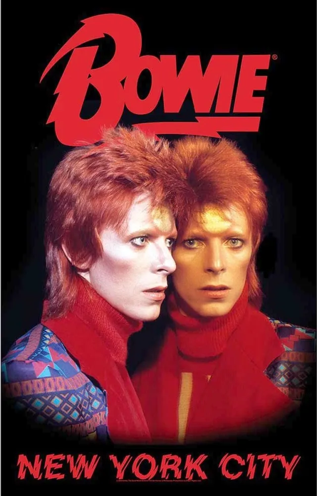 David Bowie New York City Textiel Poster - Multicolours