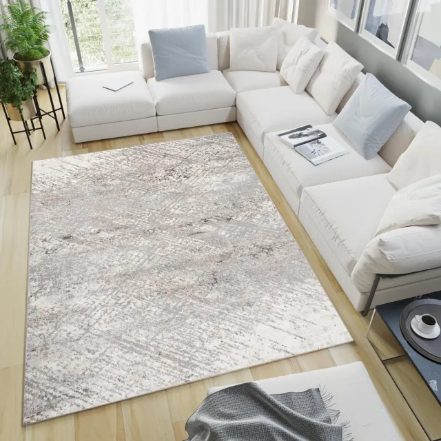 Tapiso Valley Vloerkleed Grijs Tapijten Woonkamer Vintage Maat- 140x200 Beige Grijs 2