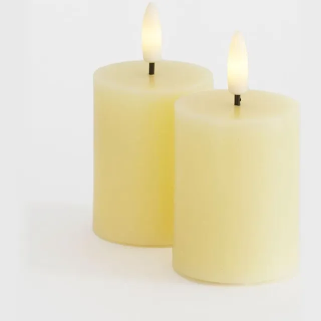 Sirius Sirius Sille Mini LED kaars 2st Ø5xH6.5cm - Pale Yellow - Licht Geel Pale Yellow - Mini