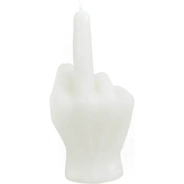 Housevitamin Handkaars F*ck You – Middelvinger Kaars – Wit – 10x9x17 cm – Statement Kaars – Decoratieve Kaars – Woondecoratie