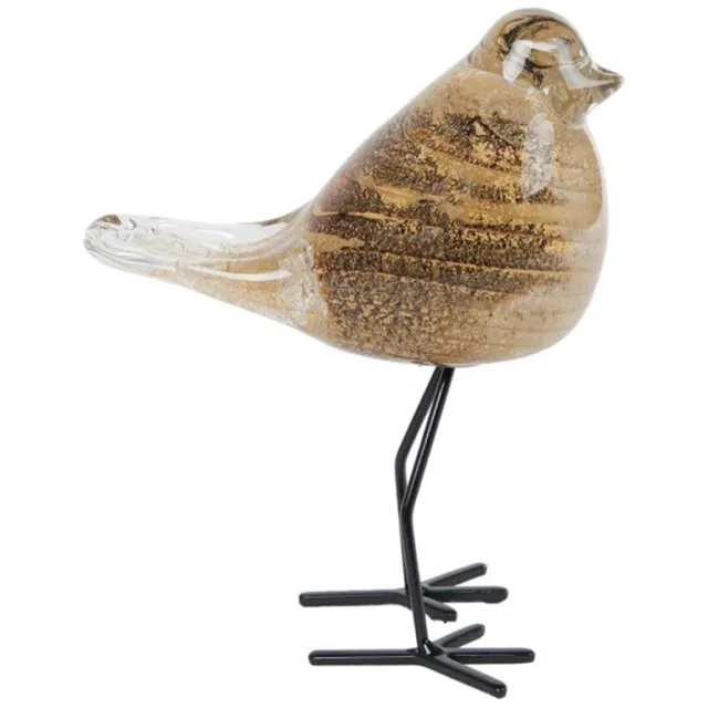 Sculptuur sparrow standing bruin
