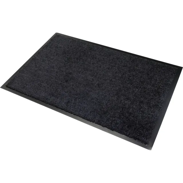 Wicotex Deurmat - Schoonloopmat - Drooglooploopmat - Wash & Clean - Afmeting - 40x60cm - Zwart - Inclusief rand