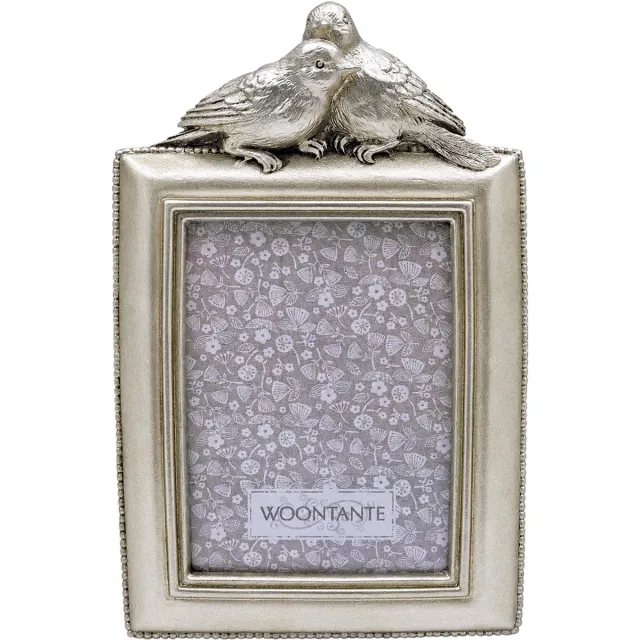 Lavandoux Fotolijstje met Vogeltjes - Formaat 7 x 10 cm - Zilver