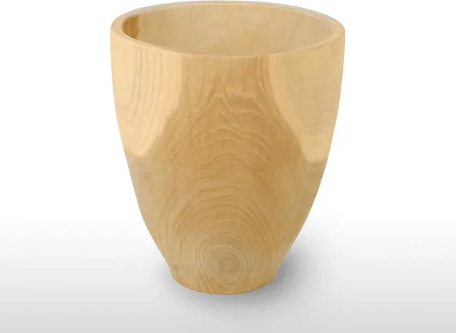 Tall Men Standing Natuurlijke Teakhouten Vaas – 29 cm - Handgemaakt Ambacht uit Indonesië - Ø 25 cm Bruin