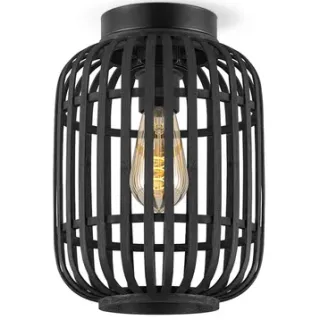 Home Sweet Home Plafondlamp Bamboo Zwart ⌀21,5cm
