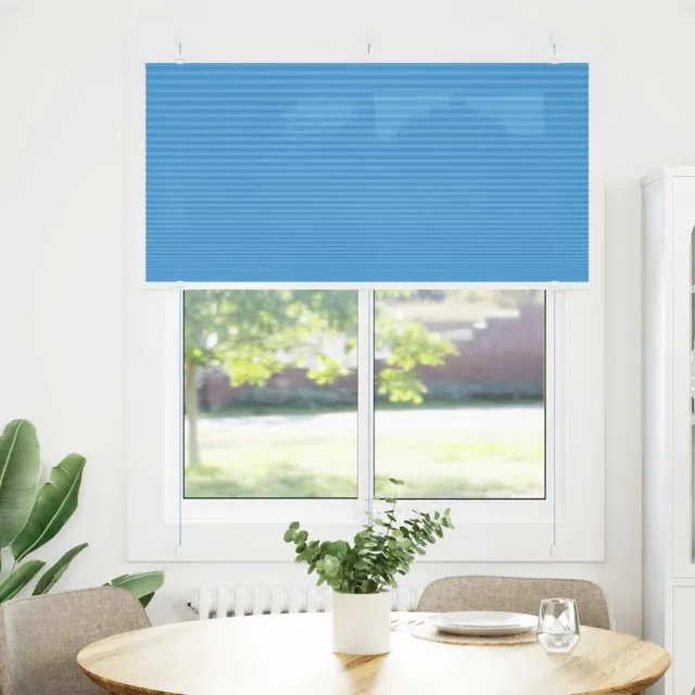 vidaXL Plissé rolgordijn 120x100cm stofbreedte 119,4cm polyester blauw