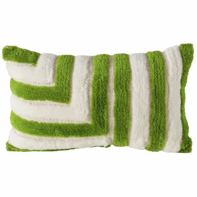 Boltze Sierkussen - Katoenen decoratieve kussen met geometrisch patroon ELINO, 50 x 30 cm Groen