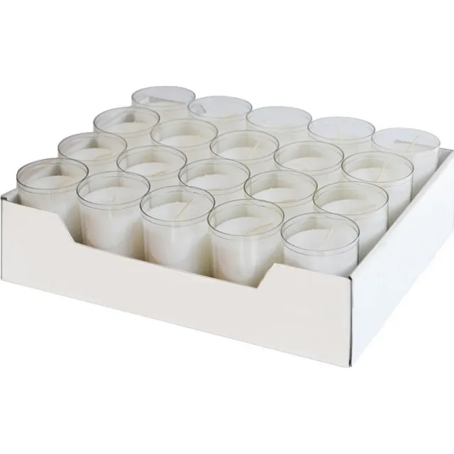 Bouwman Offerlichtjes / grafkaarsjes / kleine kaarsjes 20 stuks wit