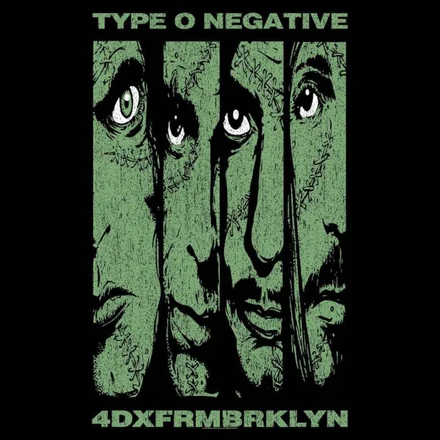 Rock Off Type O Negative - 4DXFRMBRKLYN Textiel Poster - Zwart/Groen