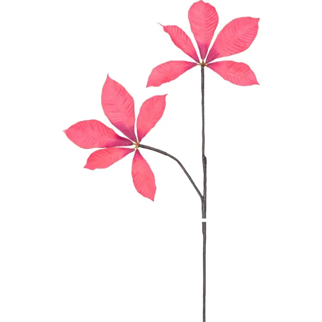 Easyplants Kunsttak Kastanjeblad 63 cm rood