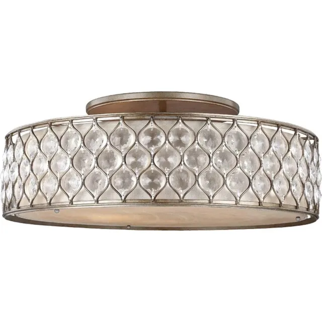 Steady Lighting Landelijke Plafondlamp - Steady Lighting - Metaal - Landelijk - E27 - L: 76.2cm - Voor Binnen - Woonkamer - Eetkamer - Zilver