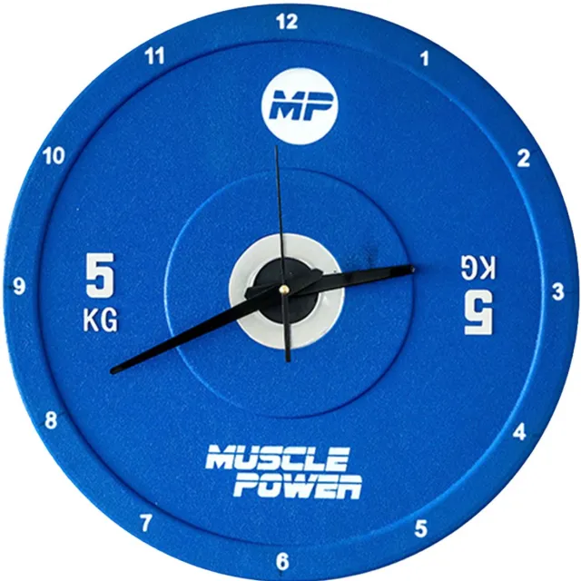 Muscle Power Bumper plate wandklok MP8800 Zwart
