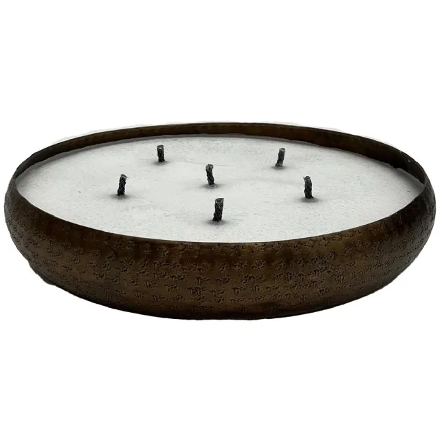 PTMD Kaars Bunty - Bruin - 36.5x36.5x6cm
