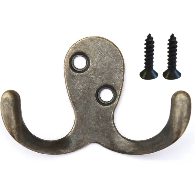 ‎DanDiBo DanDiBo Wandhaak antiek messing - 1 stuk - 4,2 cm Geel