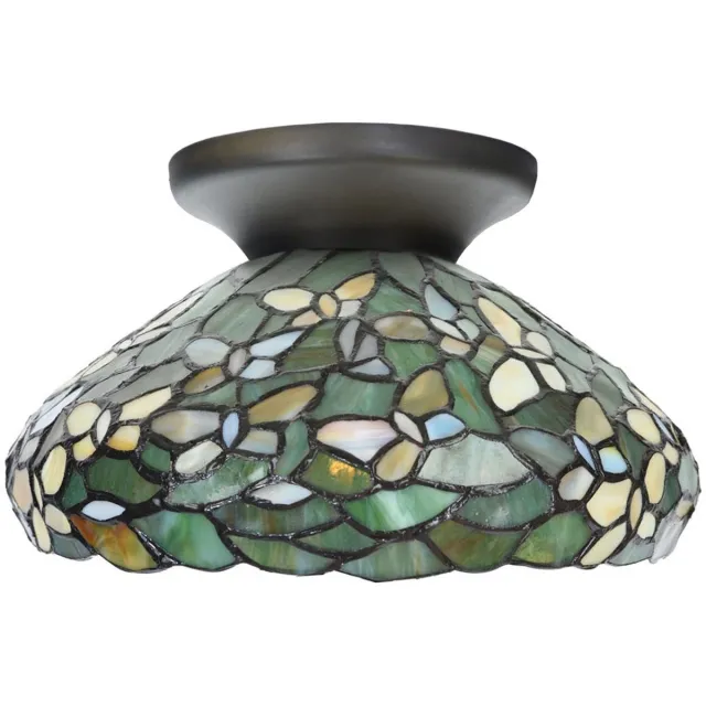 Coloured by Art Tiffany Plafonnière Settle Down - Art Deco Trade Groen