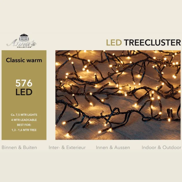1,3-1,6m treecluster 7,5m/576led classic warm Anna's collection