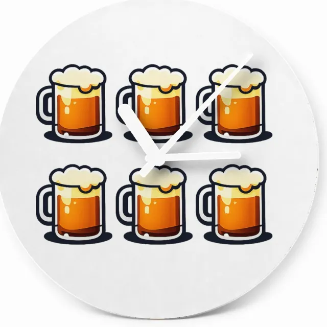 Mr Cadeautjes Glazen klok Ø 20 - design Een vergelijkbare humoristische woordspeling, maar met een a | cadeau Wit