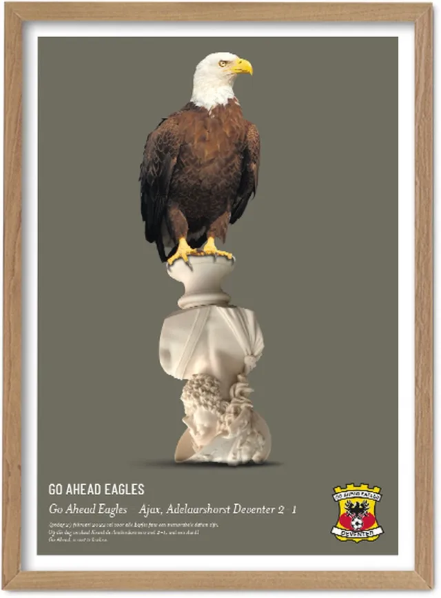 FC Kluif 'Go Ahead - Niet te kraken' Poster - Go Ahead Eagles poster - 70 x 50 cm MULTI