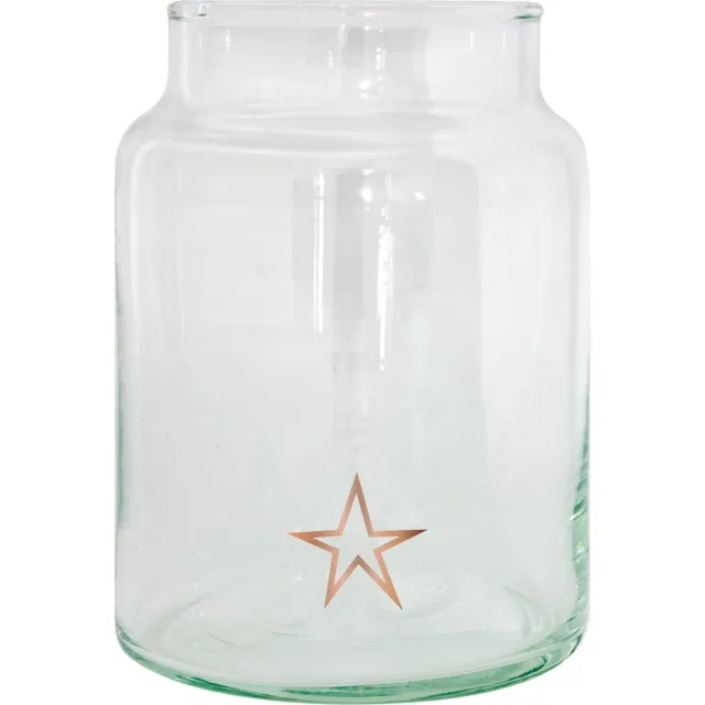 TAK Design Vaas Star M - Handgemaakt - Glas - Ø10 x 14 cm - Koper