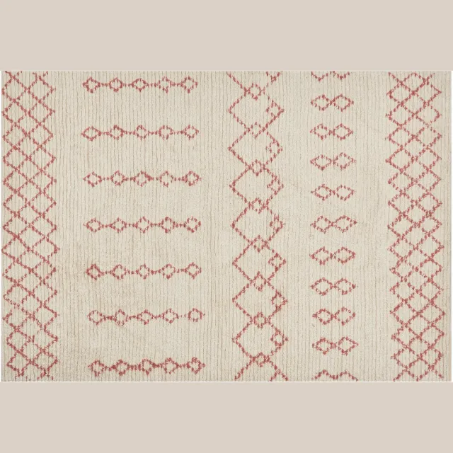 Beliani BUXAR - Laagpolig vloerkleed - Beige - 140 x 200 cm - Katoen