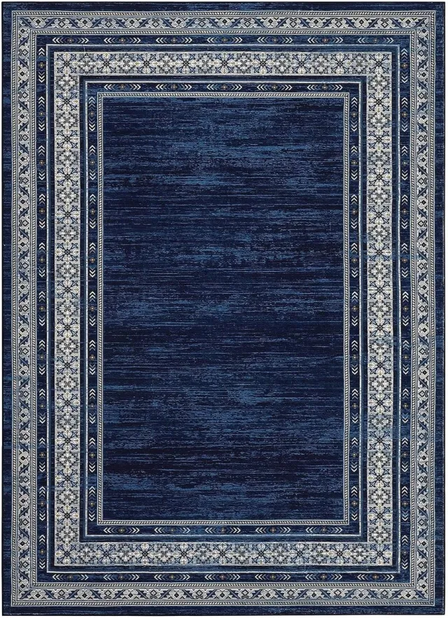 Triumpunpre Vloerkleed Modern Blauw 200x290 cm Fluweel Pearl Velvet Opvouwbaar Woonkamer