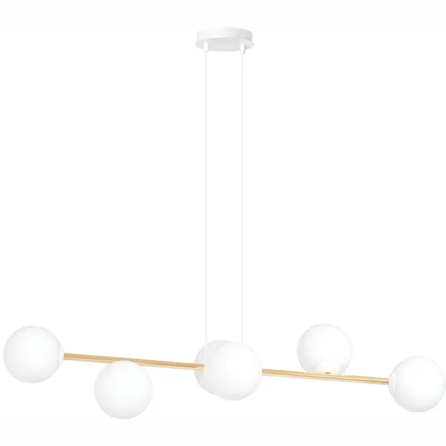 Emibig GRAVITY 6 WH GOLD - Elegante hanglamp voor elke ruimte White