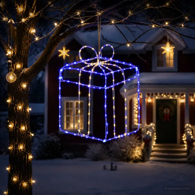 vidaXL Kerst-raamsilhouet met verlichting LOVIISA 200 LED's Warmwit