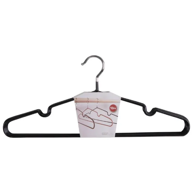 Nest of Nora 10 pack Kledinghangers - Metaal - Zwart