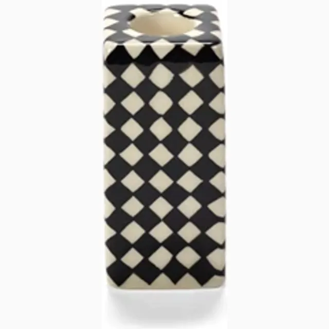 Serax Wouters & Hendrix Les Objets Mouleversants kandelaar N°1 4.5x4.5cm H10cm zwart / wit zwart-wit