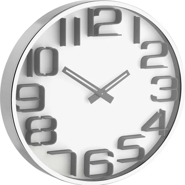 TFA Dostmann TFA 60.3016.02 wandklok met 3d-cijfers wit