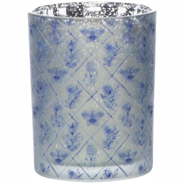 Mars & More 8716522105964/Windlicht Glas delfts blauw medium 12cm Mars & More Windlicht Glas delfts blauw medium 18cm delfsblauw