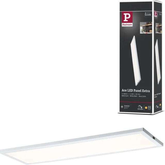 Paulmann LED-onderkastverlichting Ace hoekig 300x100 mm 520lm 2700K Wit, Satijn dimbaar