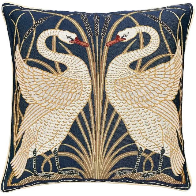Signare Kussenhoes - Gobelinstof - Swan - Zwanen - Blauw - Walter Crane
