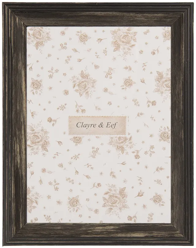 Clayre & Eef Fotolijst 15x20 cm Zwart MDF