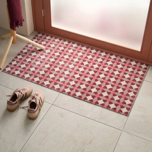 NOUS Living deurmat Twinkle (120x67 cm) Roze/taupe/beige/donkerbruin