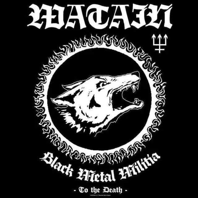 Rock Off Watain - Black Metal Militia Textiel Poster - Zwart