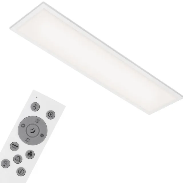 Briloner Colour - LED Plafonniére - plafondlamp - ultraplat design - incl. afstandsbediening - CCT kleurtemperatuurregeling - RGB-kleurwisselregeling - traploos dimbaar via afstandsbediening - IP20 - 24W Wit met RGB