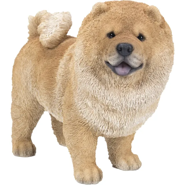 HotAnt Chow Chow 35x16x28cm - Tuinbeeld - Dierenbeeld - polystone hond Bruin