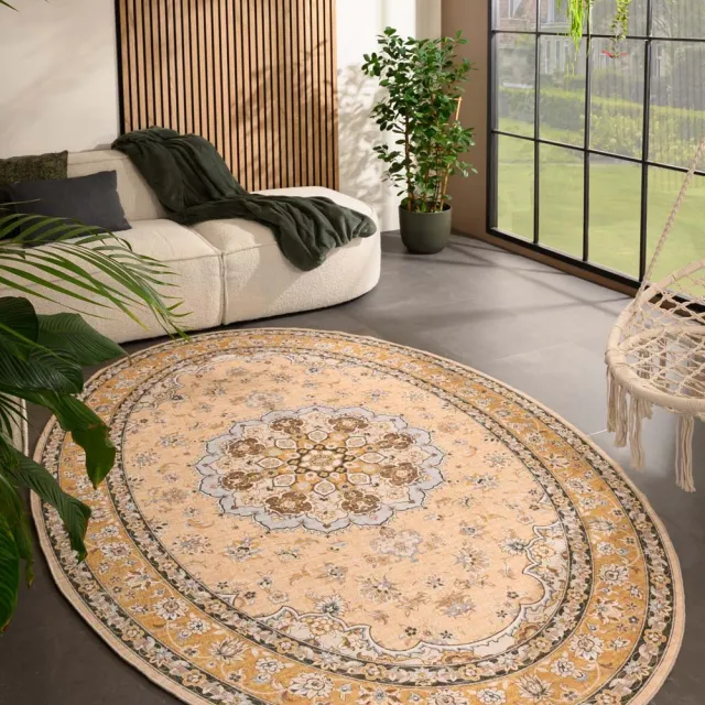 Heritaged Vintage buitenkleed ovaal - Valenca Nova geel 230x330