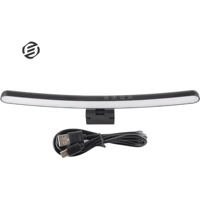 Equivera Monitor Lightbar - Monitor Light Bar - Monitor Lamp - Monitor Bar - Laptop Lamp - PC Lamp - Dimbaar - Thuiswerken, Kantoor, Gamen Zwart
