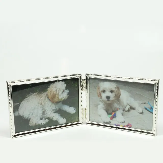 Alle lijsten AL - Fotolijst - Zilver - Parel - 2-luik liggend 9 x 13 cm