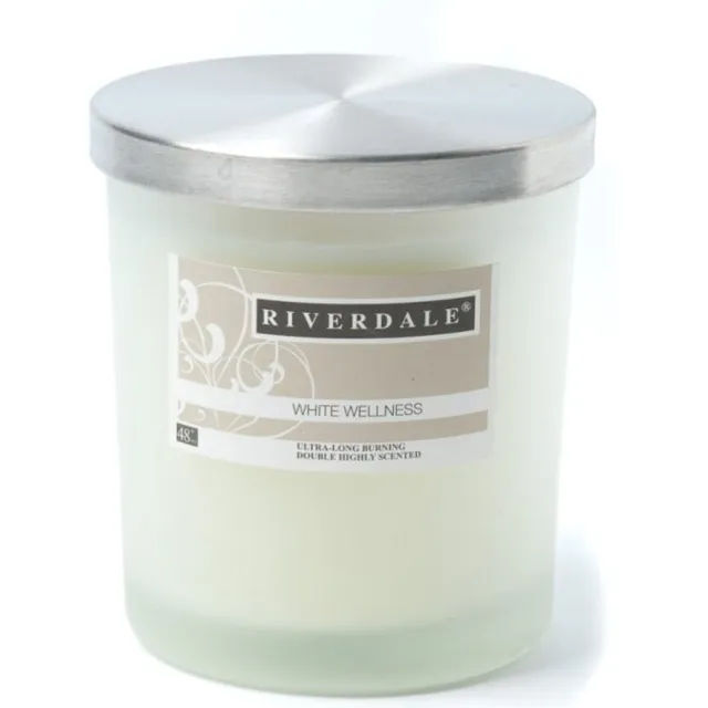 Riverdale Geurkaars - White Wellness - 48+ Branduren - Ø 9cm Wit