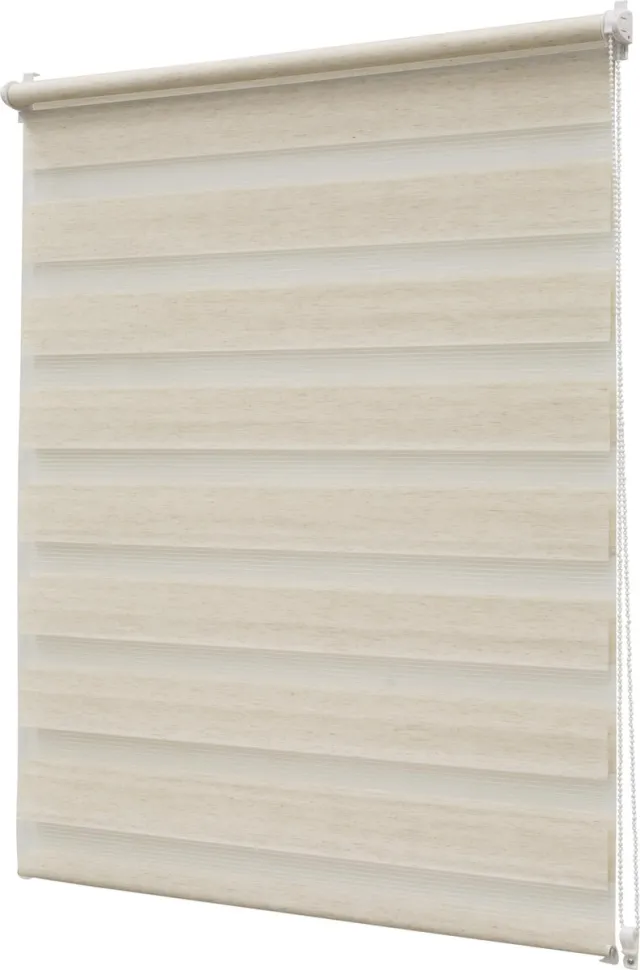 Intensions Roljaloezie - Lichtdoorlatend - Easy - Structuur - Gemeleerd Linnen Look Crème - 90x170cm - Intensions