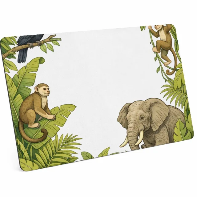 Mr Cadeautjes MDF magnetische fotolijst 28 x 19 - design Savanne-rand met grote rust in het midden | cadeau Wit