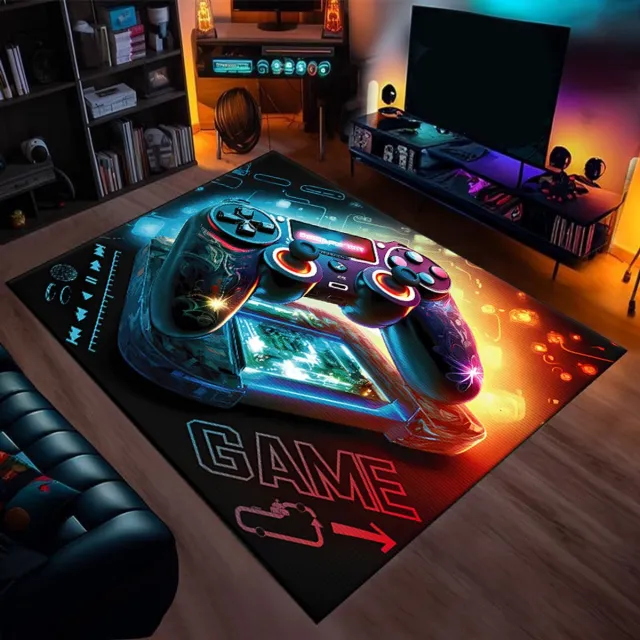 Double Horse Cyber-stijl - Gamecontroller/kamer slaapkamer vloermat/woonkamer volledige tapijt 80*120 CM Rood